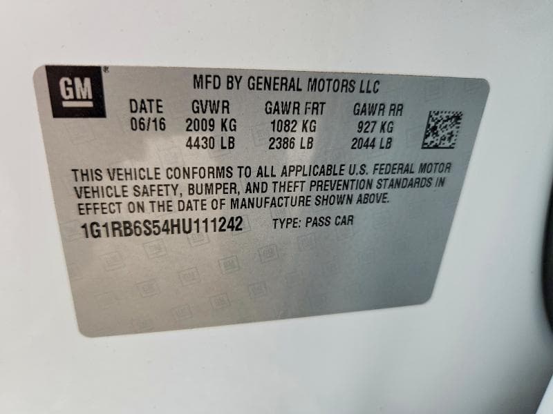 2017 CHEVROLET VOLT PREMIER 12