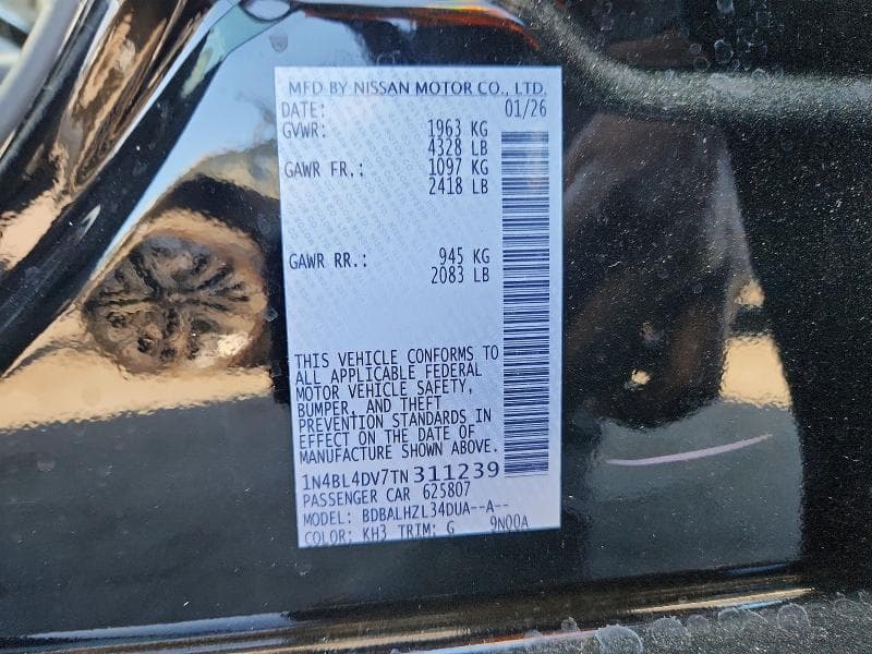 2026 NISSAN ALTIMA SV 12