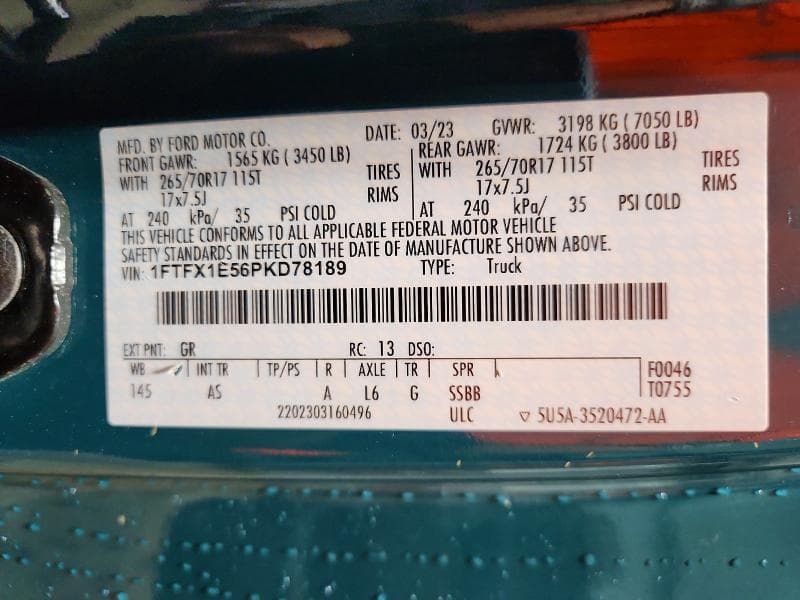 2023 FORD F150 SUPER CAB 12