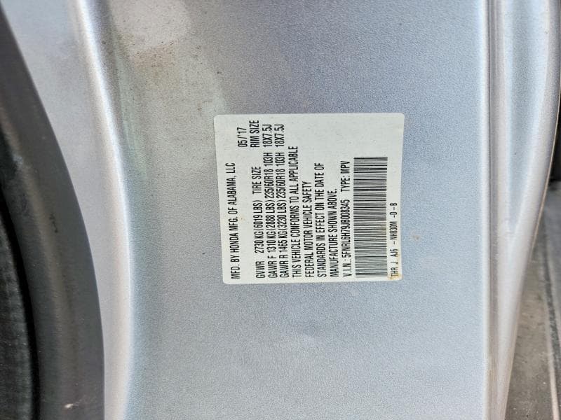 2018 HONDA ODYSSEY EXL EXL 12