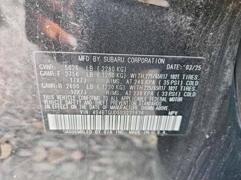 2025 SUBARU OUTBACK WILDERNESS 13