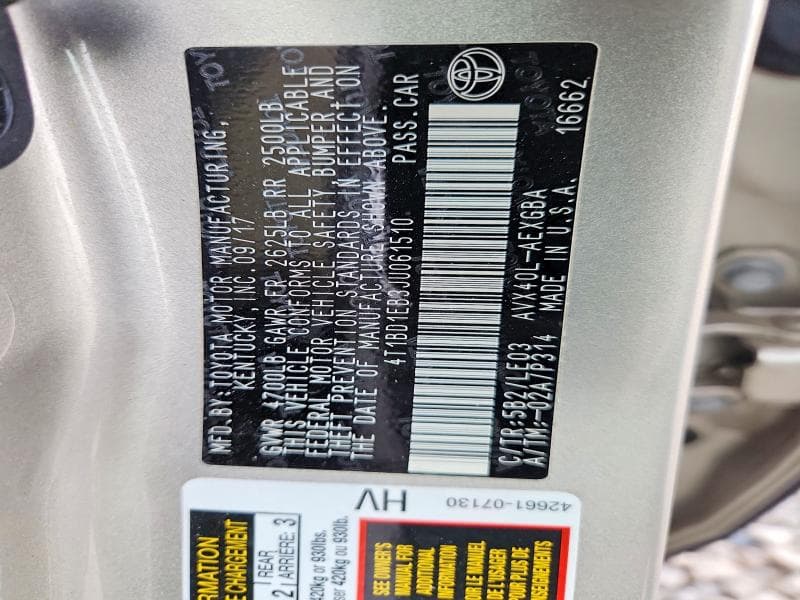 2018 TOYOTA AVALON HYBRID XLE PREMIUM 12