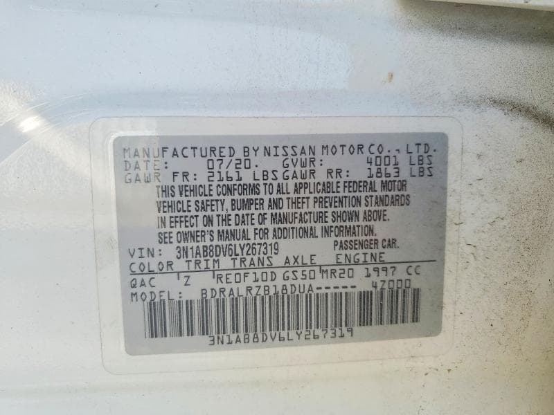 2020 NISSAN SENTRA SR 12