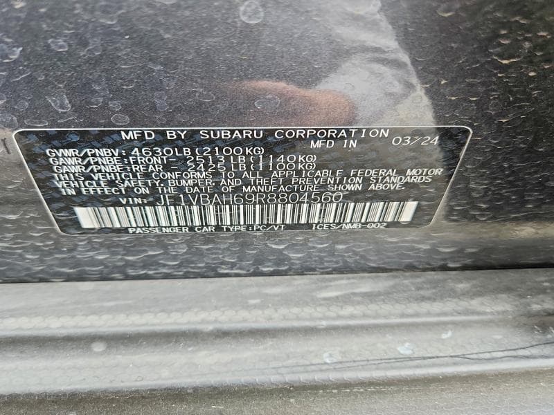 2024 SUBARU WRX PREMIUM 13