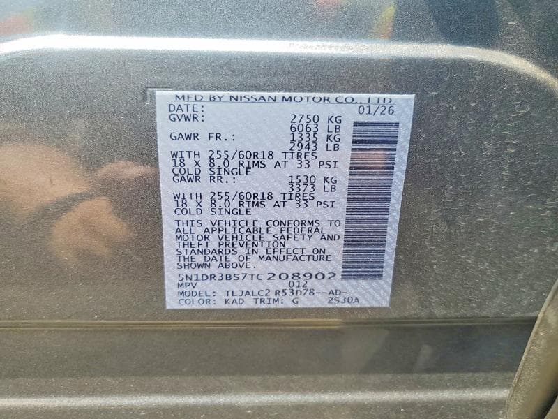 2026 NISSAN PATHFINDER SV 12
