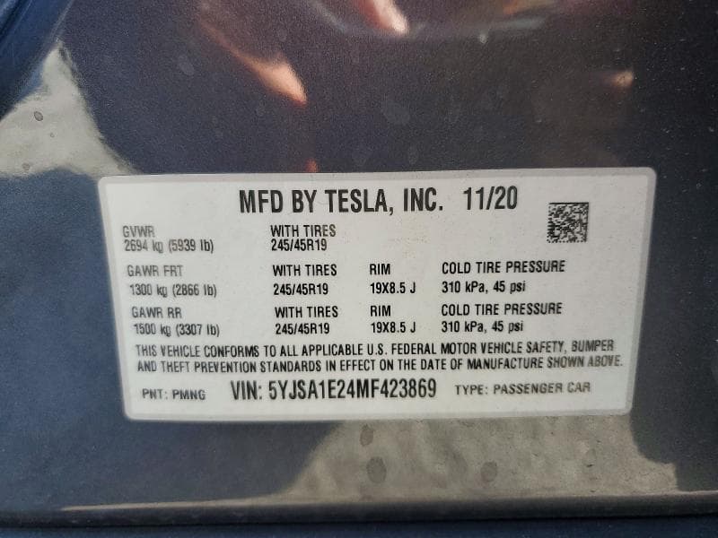 2021 TESLA MODEL S 13