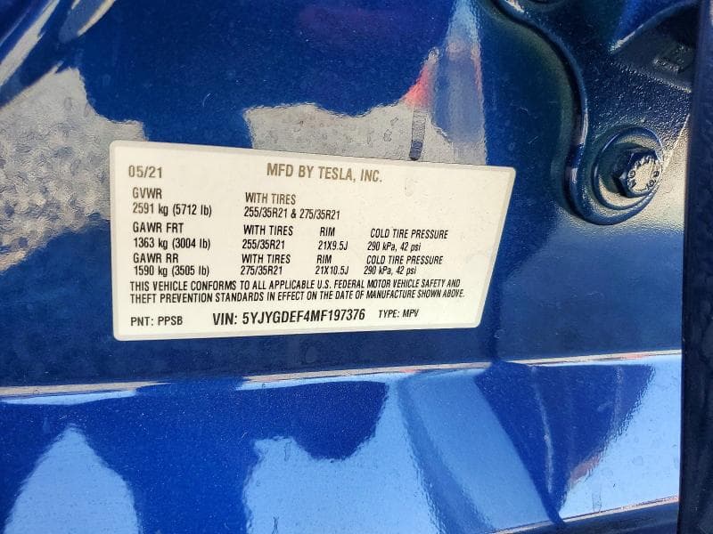 2021 TESLA MODEL Y 14