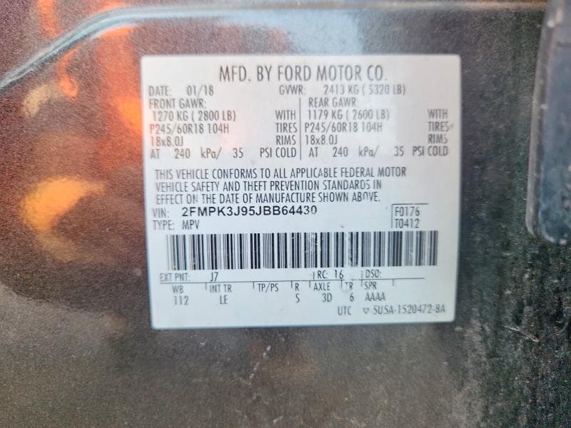 2018 FORD EDGE SEL 13