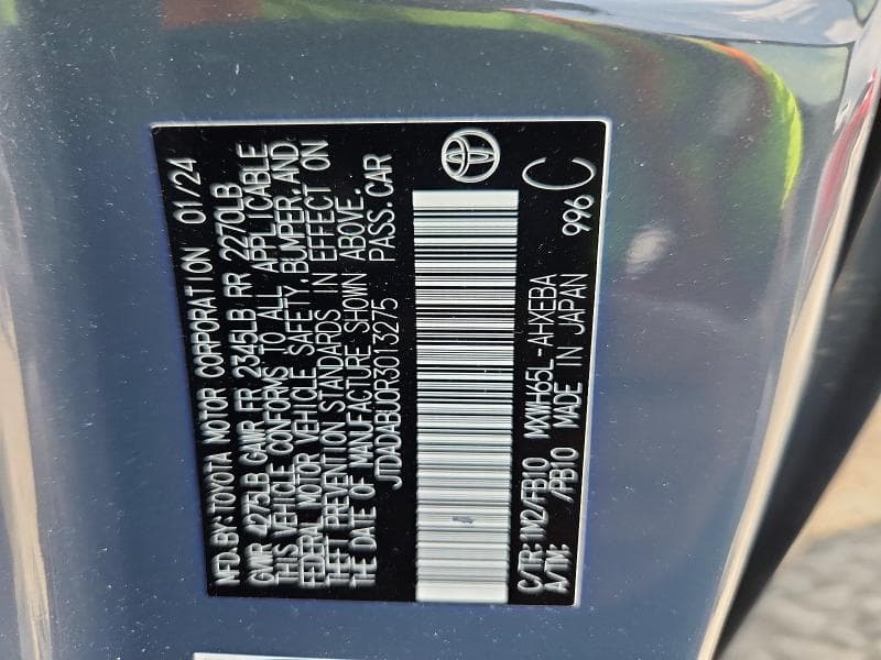 2024 TOYOTA PRIUS LE 12