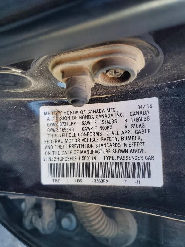 2018 HONDA CIVIC LX 12