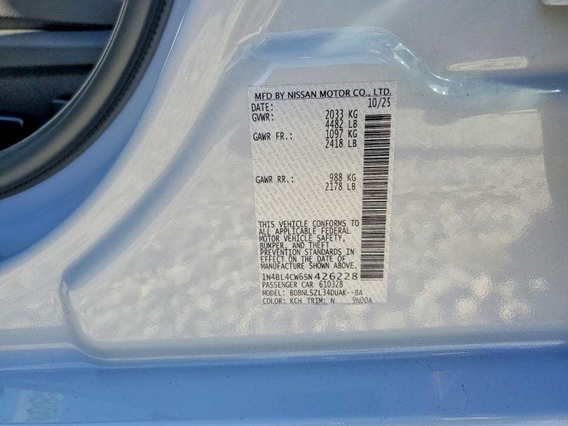 2025 NISSAN ALTIMA SR 13