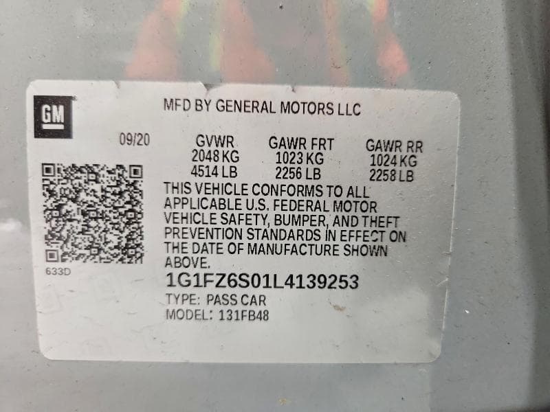 2020 CHEVROLET BOLT EV PREMIER 13