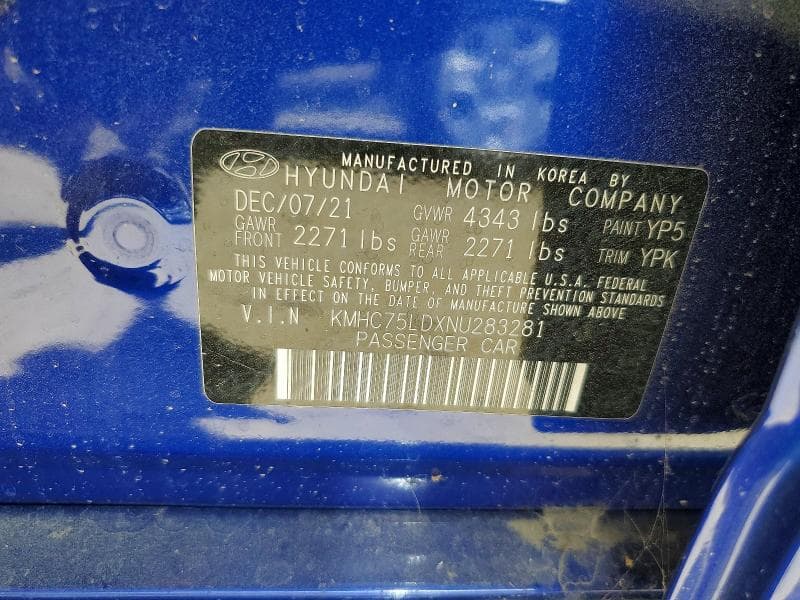 2022 HYUNDAI IONIQ SEL 12