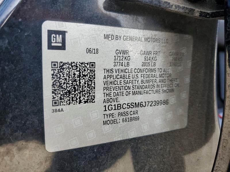 2018 CHEVROLET CRUZE LS 12