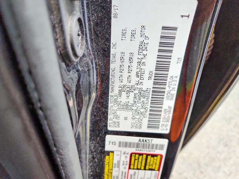 2018 TOYOTA TUNDRA CREWMAX LIMITED 12