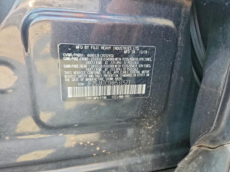 2017 SUBARU FORESTER 2.5I TOURING 13