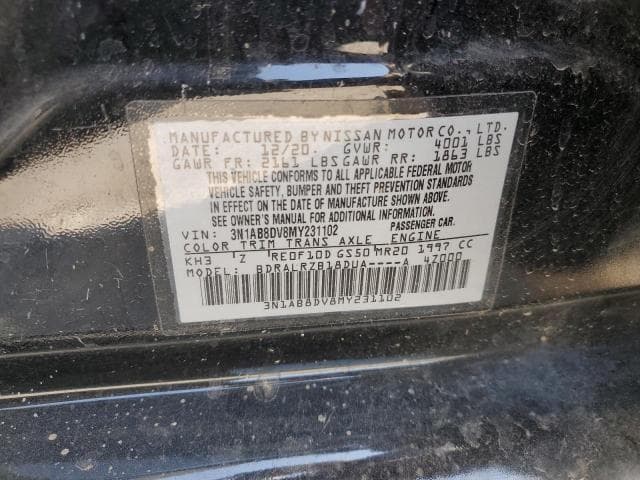 2021 NISSAN SENTRA SR 12