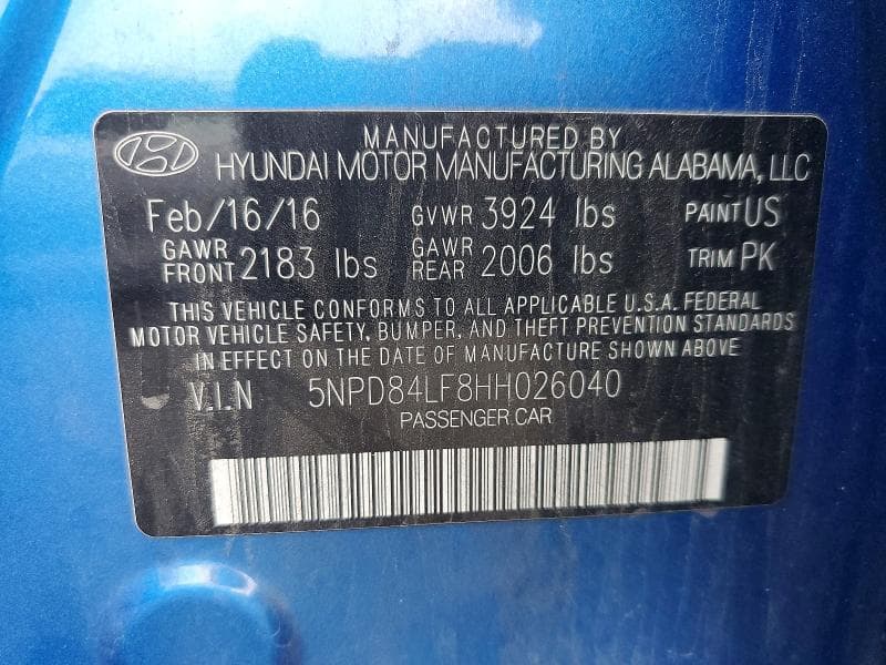 2017 HYUNDAI ELANTRA SE 12