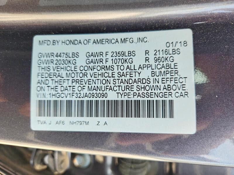 2018 HONDA ACCORD SPORT 13
