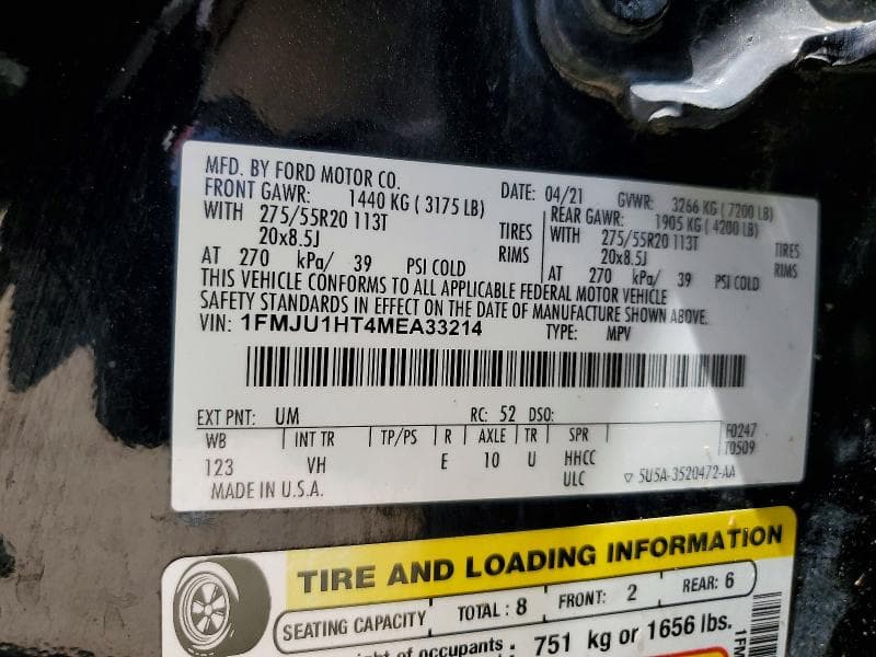 2021 FORD EXPEDITION XLT 12