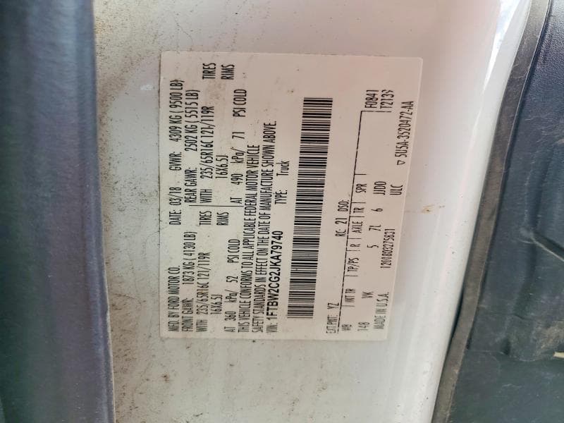 2018 FORD TRANSIT T-350 13