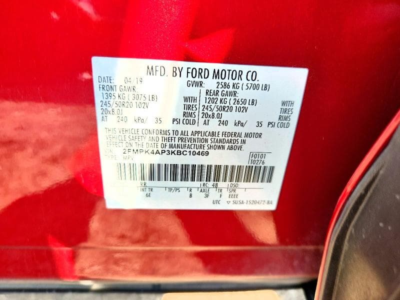 2019 FORD EDGE ST 13