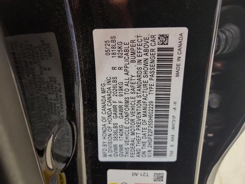 2025 HONDA CIVIC LX 12