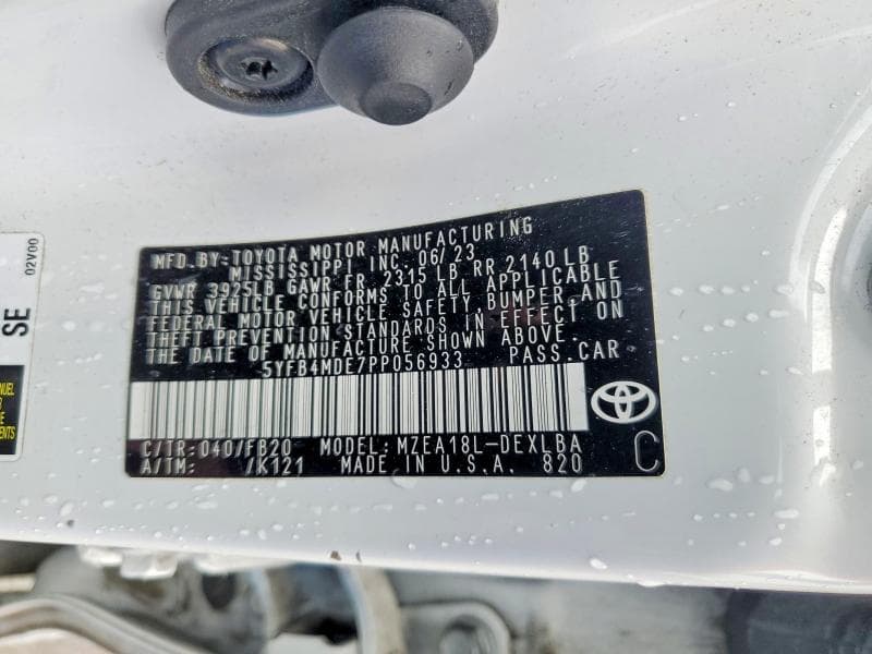 2023 TOYOTA COROLLA LE 12