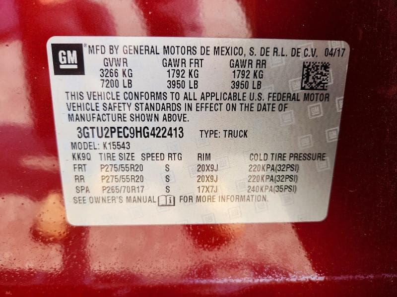 2017 GMC SIERRA K1500 DENALI 12