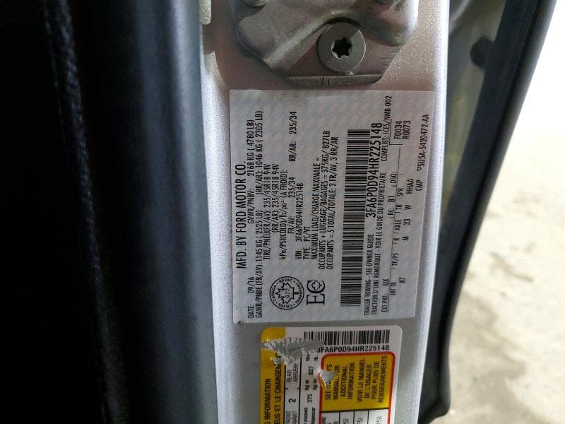 2017 FORD FUSION TITANIUM 12