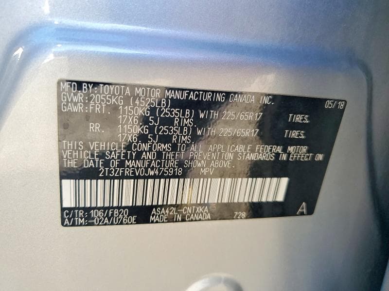 2018 TOYOTA RAV4 LE 13