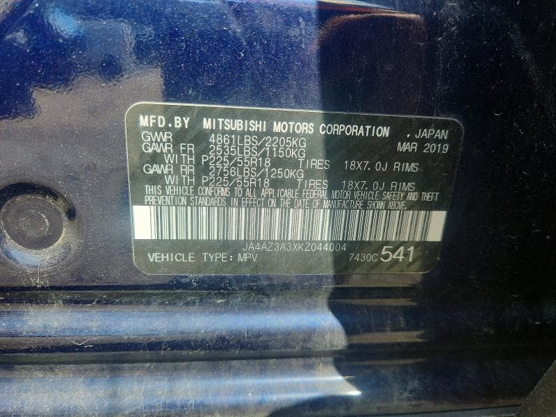 2019 MITSUBISHI OUTLANDER SE 13