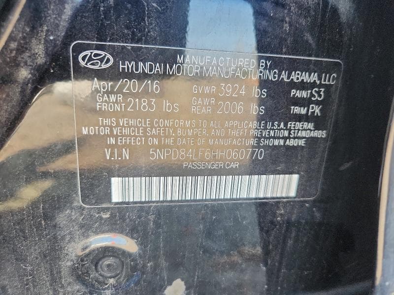 2017 HYUNDAI ELANTRA LIMITED 12