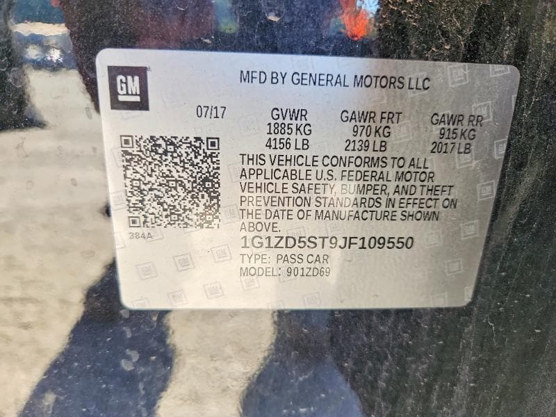 2018 CHEVROLET MALIBU LT 12
