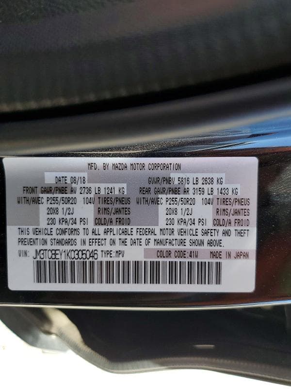 2019 MAZDA CX-9 SIGNATURE 13