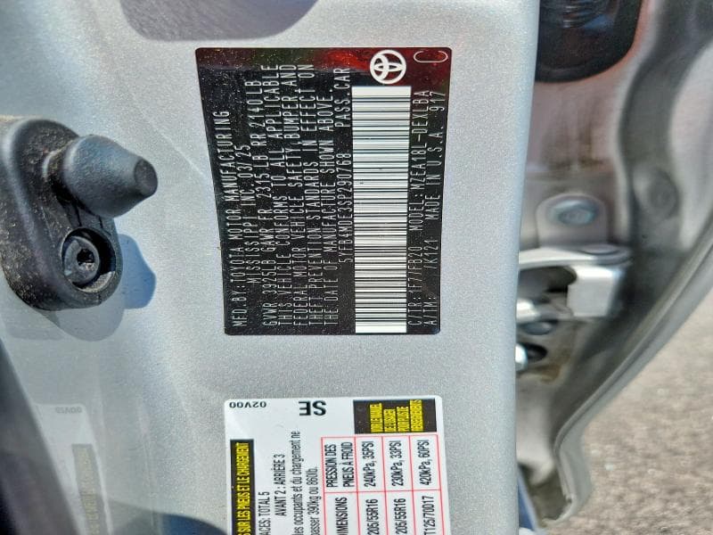 2025 TOYOTA COROLLA LE 12