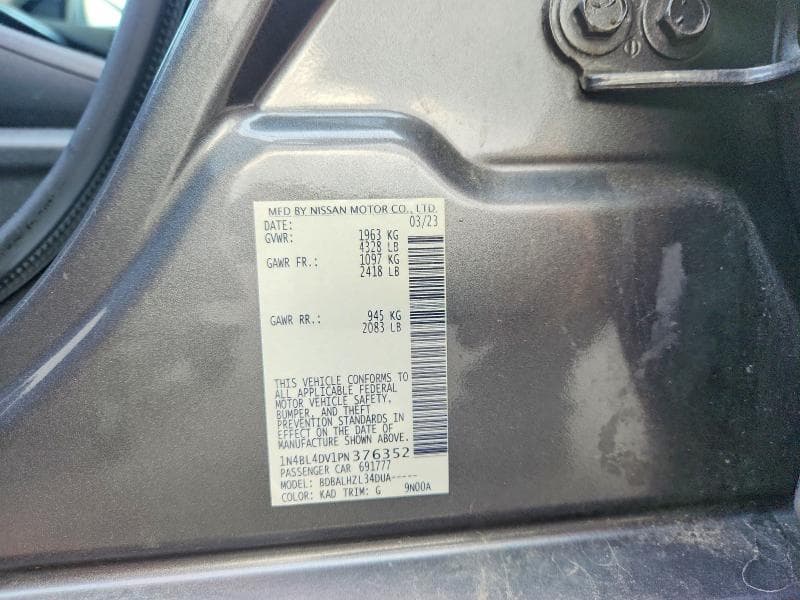 2023 NISSAN ALTIMA SV 13
