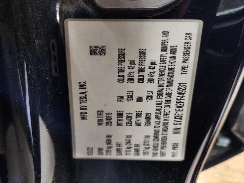 2023 TESLA MODEL 3 12
