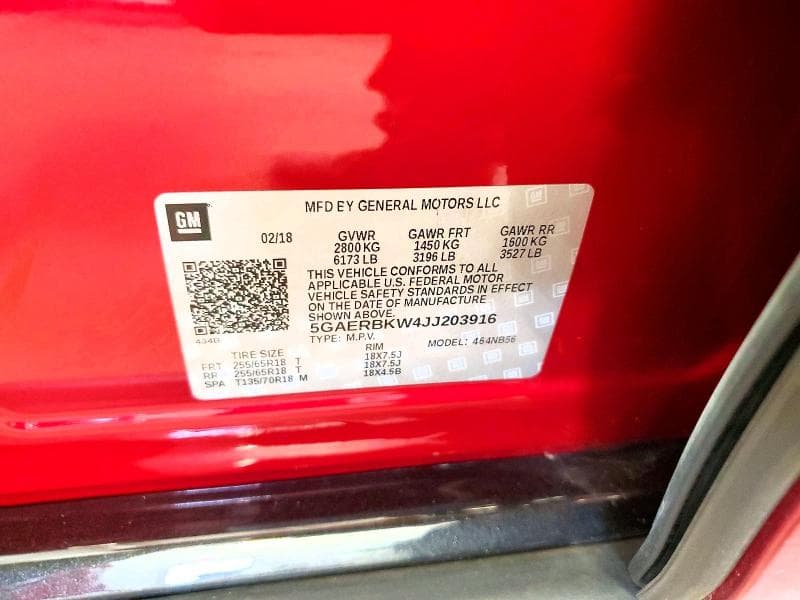 2018 BUICK ENCLAVE 14