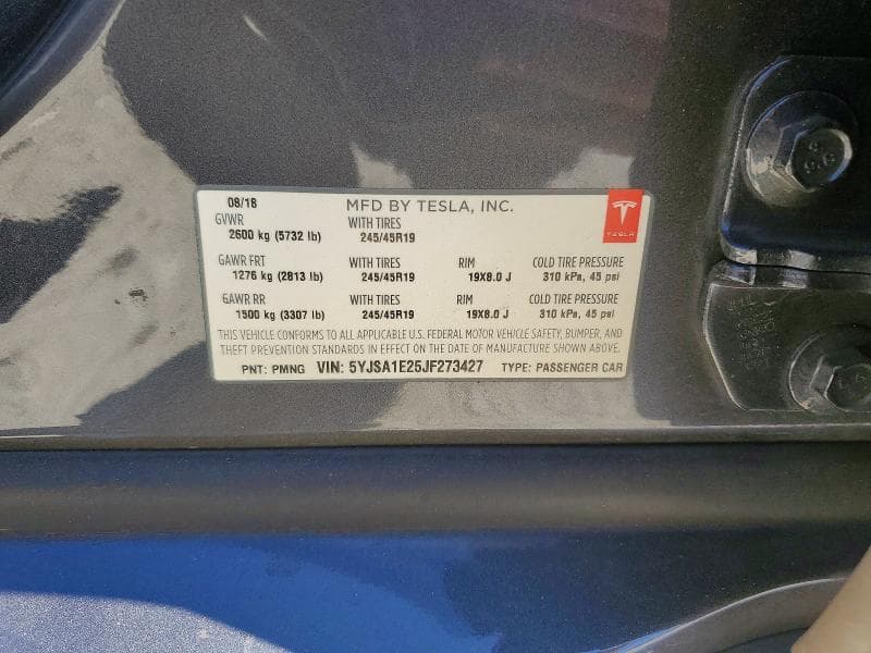 2018 TESLA MODEL S 12