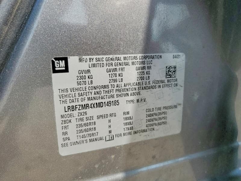 2021 BUICK ENVISION PREFERRED 13