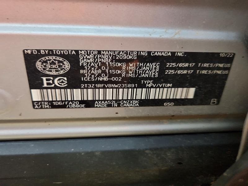 2022 TOYOTA RAV4 LE 13