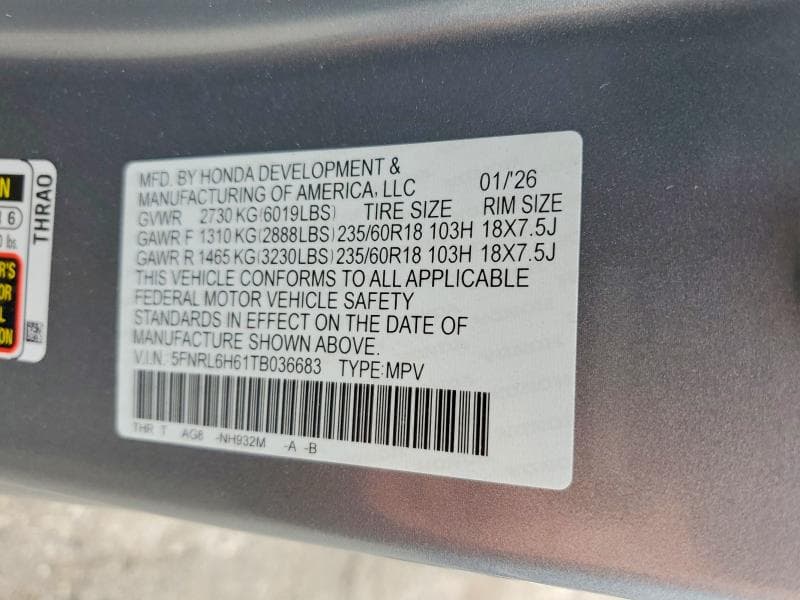 2026 HONDA ODYSSEY EXL 13