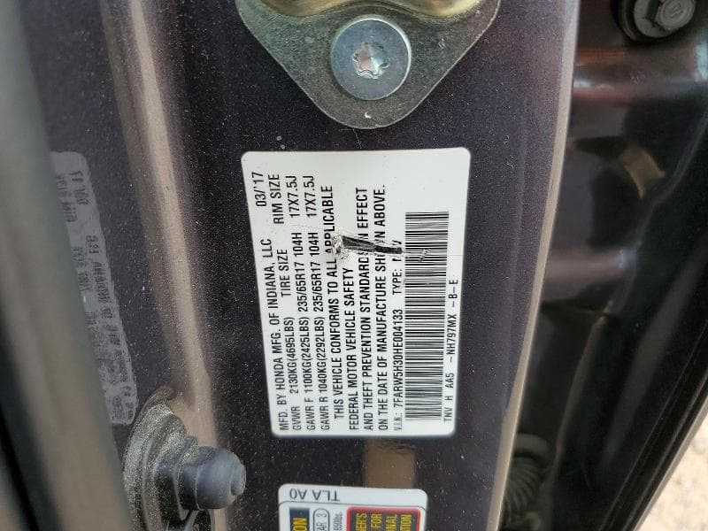 2017 HONDA CR-V LX 13
