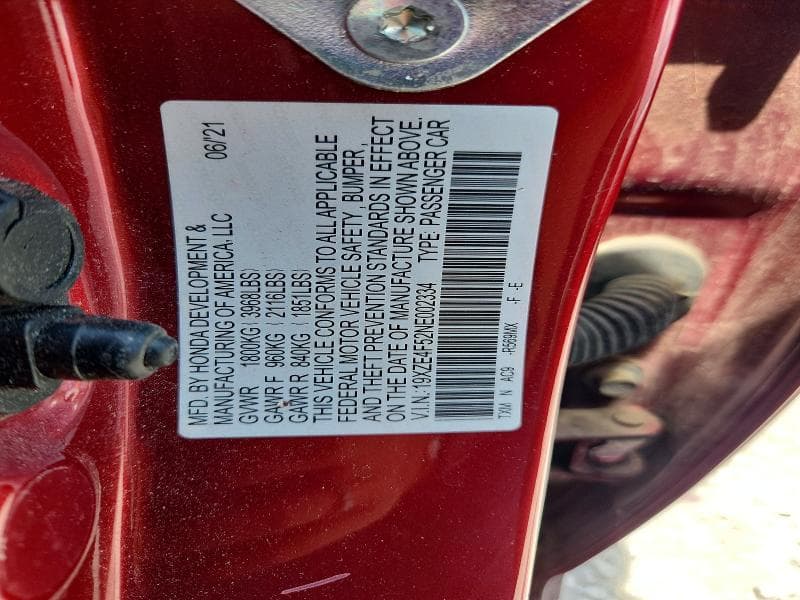2022 HONDA INSIGHT EX 12