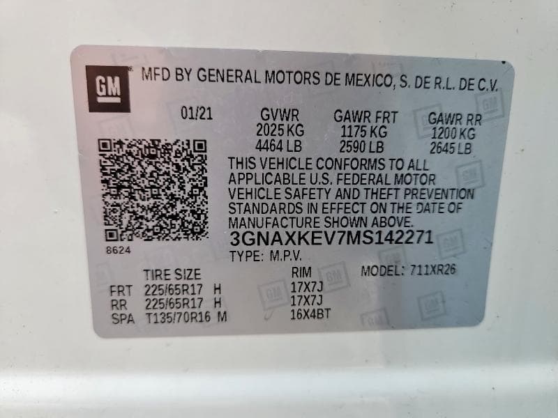 2021 CHEVROLET EQUINOX LT 13