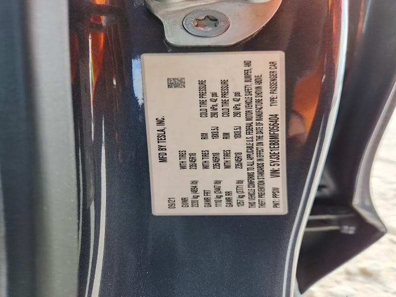 2021 TESLA MODEL 3 12