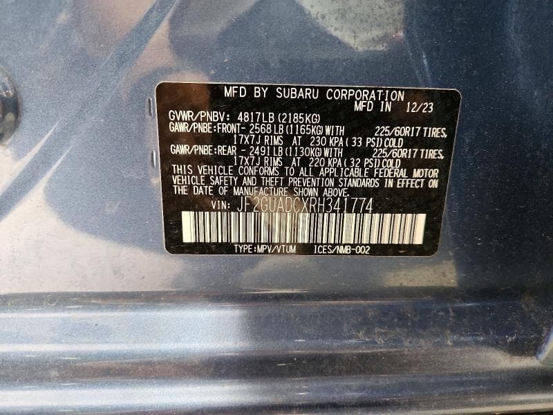 2024 SUBARU CROSSTREK PREMIUM 14