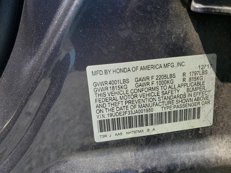 2018 ACURA ILX BASE WATCH PLUS 12