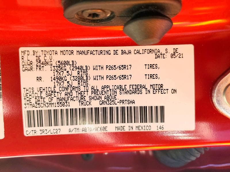 2021 TOYOTA TACOMA TRD SPORT 13